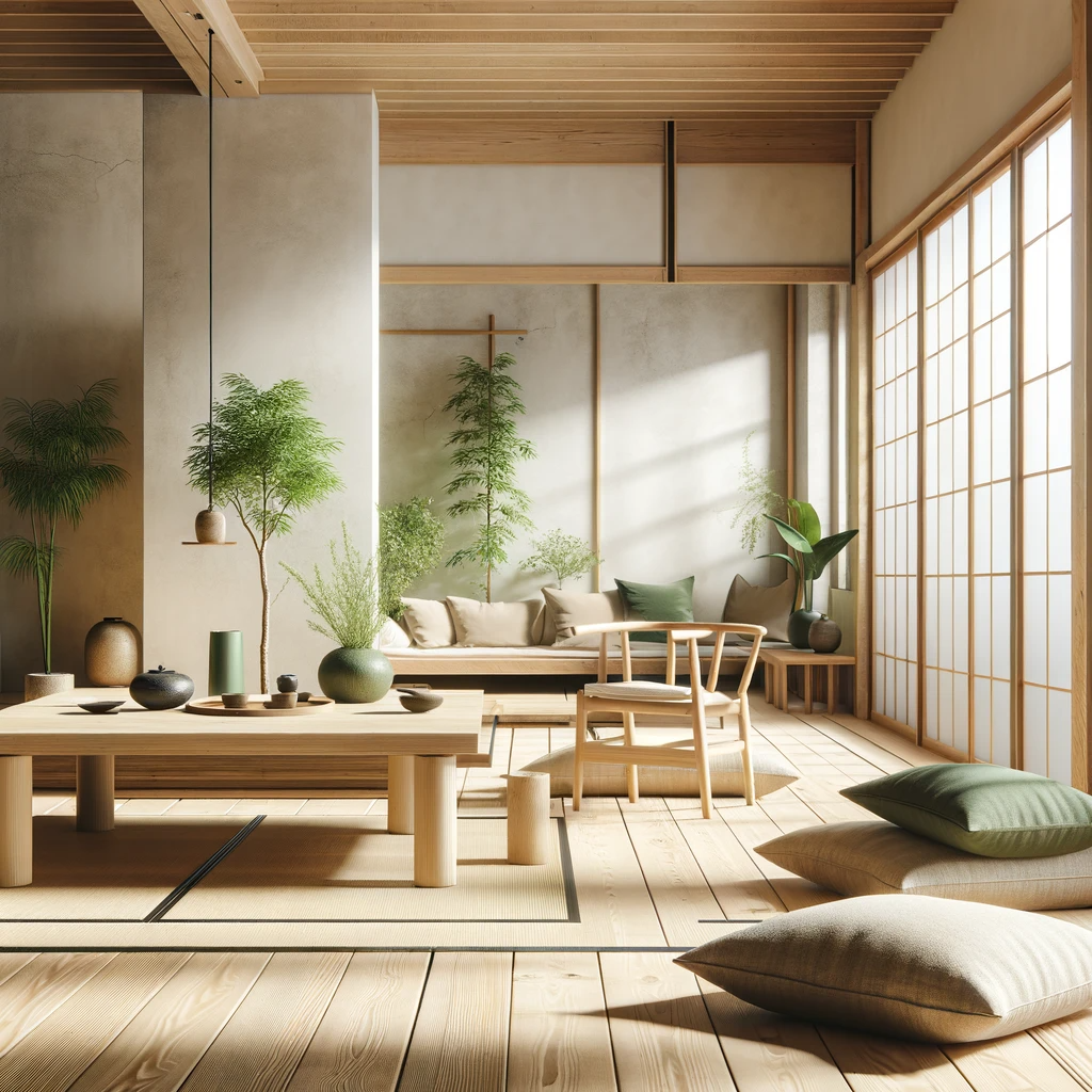ваби-саби интерьер минимализм, японский стиль